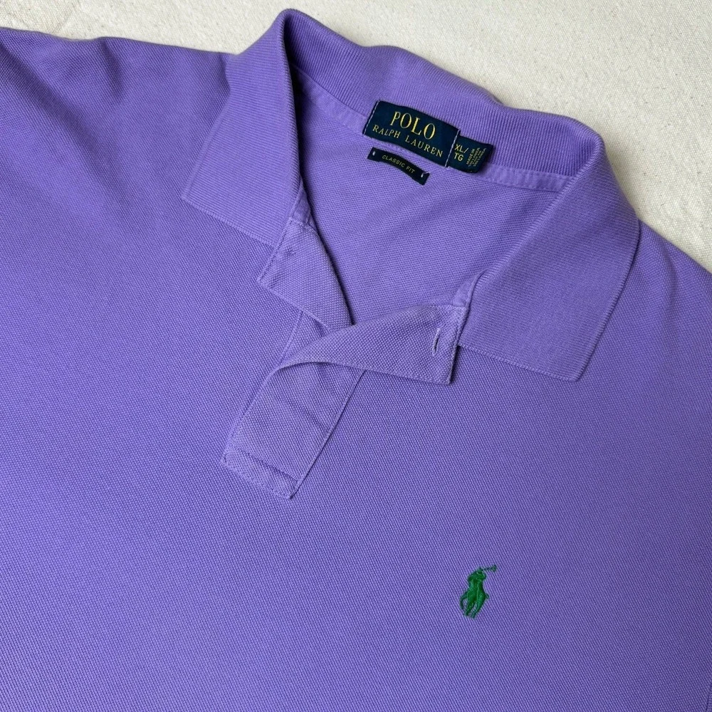 Polo Ralph Lauren Mens XL Purple Short Sleeve Golf Polo Shirt‎ Classic Fit